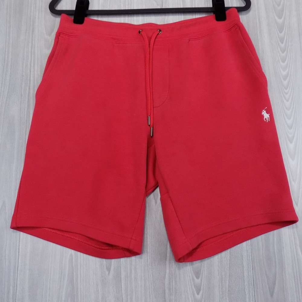 Polo Ralph Lauren Sweat Shorts Mens Small Red Embroidered Pony EUC